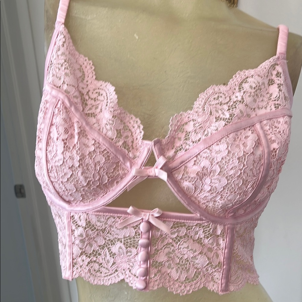 For Love And Lemons Pink Lace Bustier BNWT